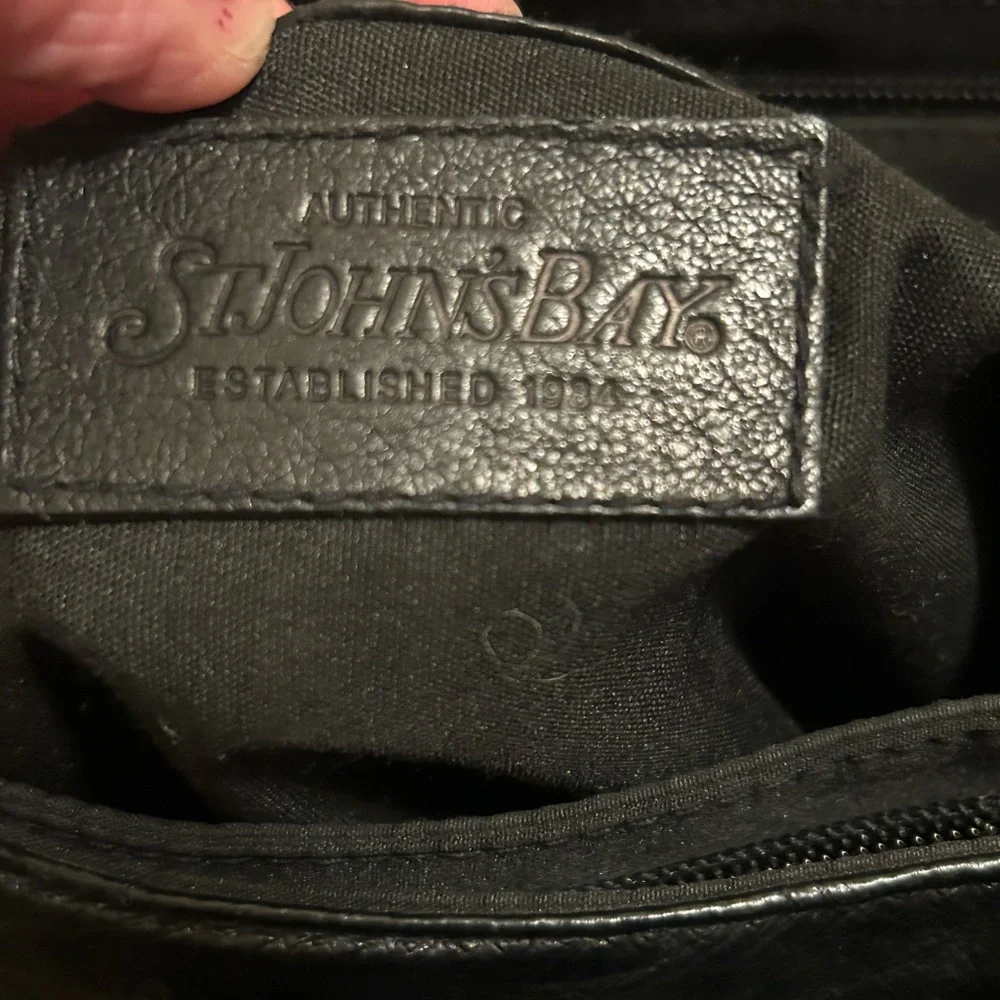 St. John’s Bay-Embossed Leather shoulder bag